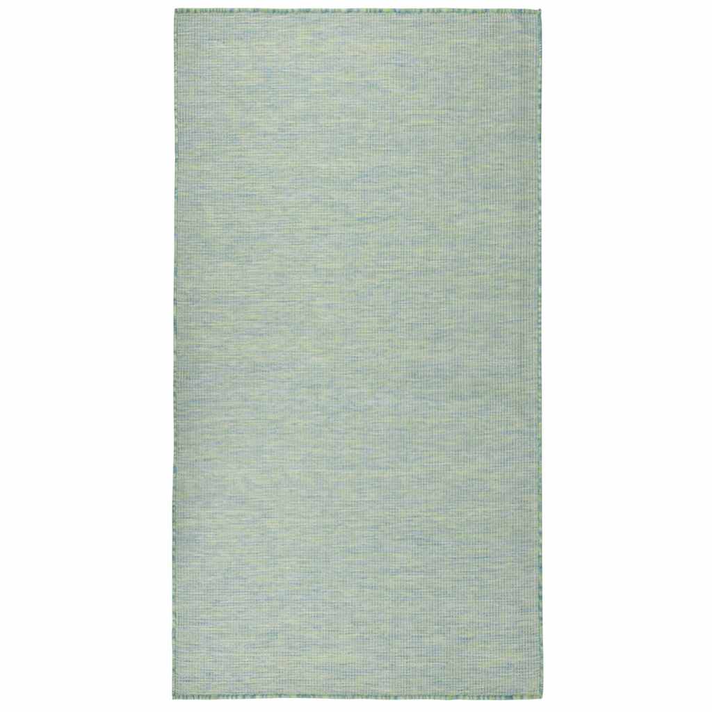 vidaXL Ulkomatto Flatweave 140x200 cm turkoosi