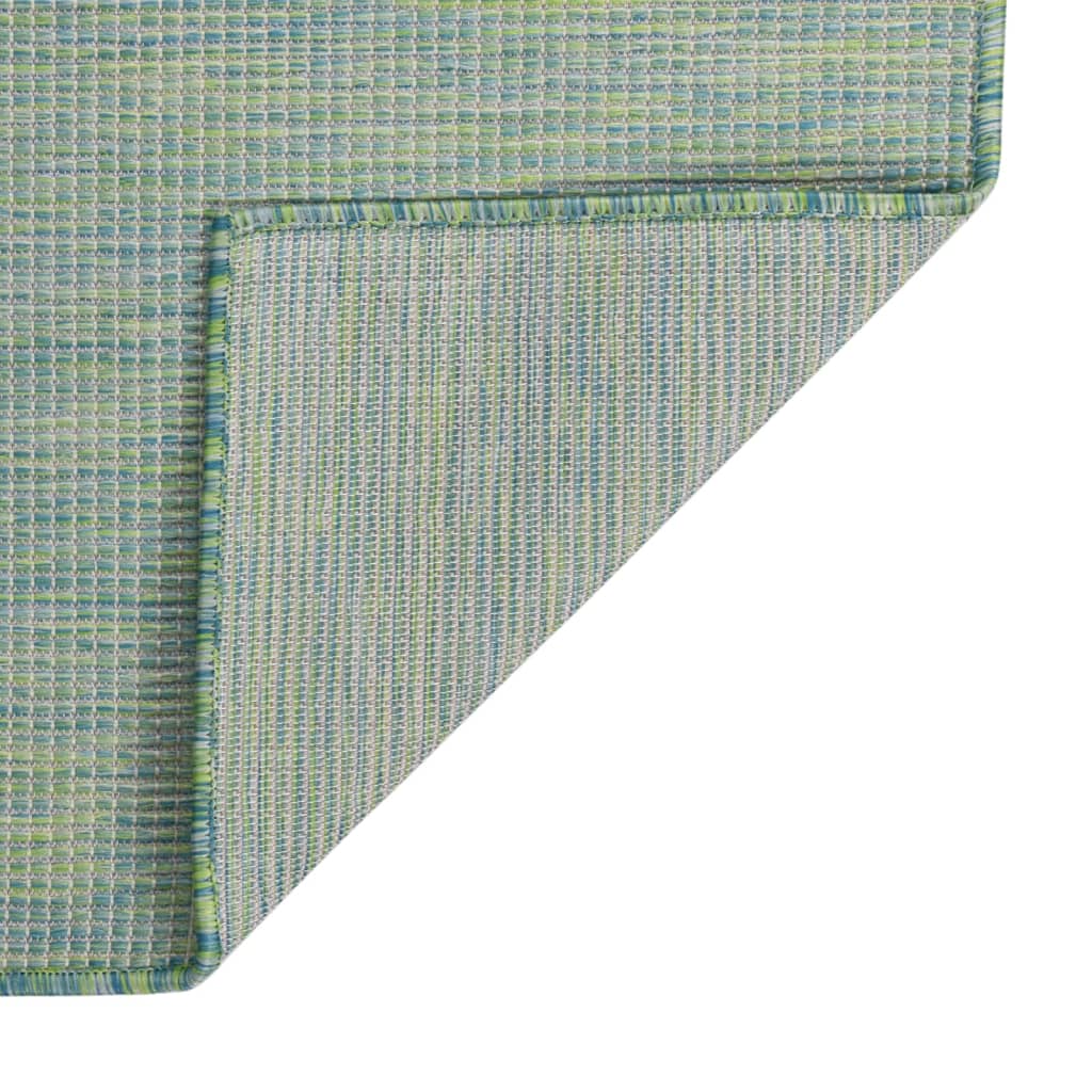 

vidaXL Buitenkleed platgeweven 140x200 cm turquoise