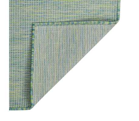 vidaXL Tapete de tecido plano para exterior 200x280 cm turquesa