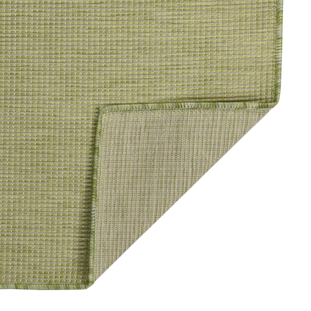 vidaXL Tapete de tecido plano para exterior 100x200 cm verde