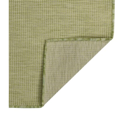 vidaXL Tapete de tecido plano para exterior 100x200 cm verde