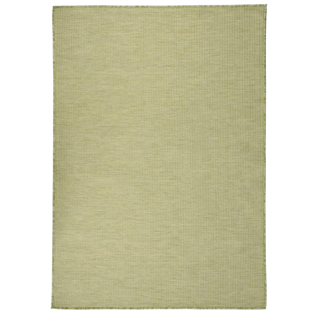 vidaXL Tapis à tissage plat d'extérieur 140x200 cm Vert