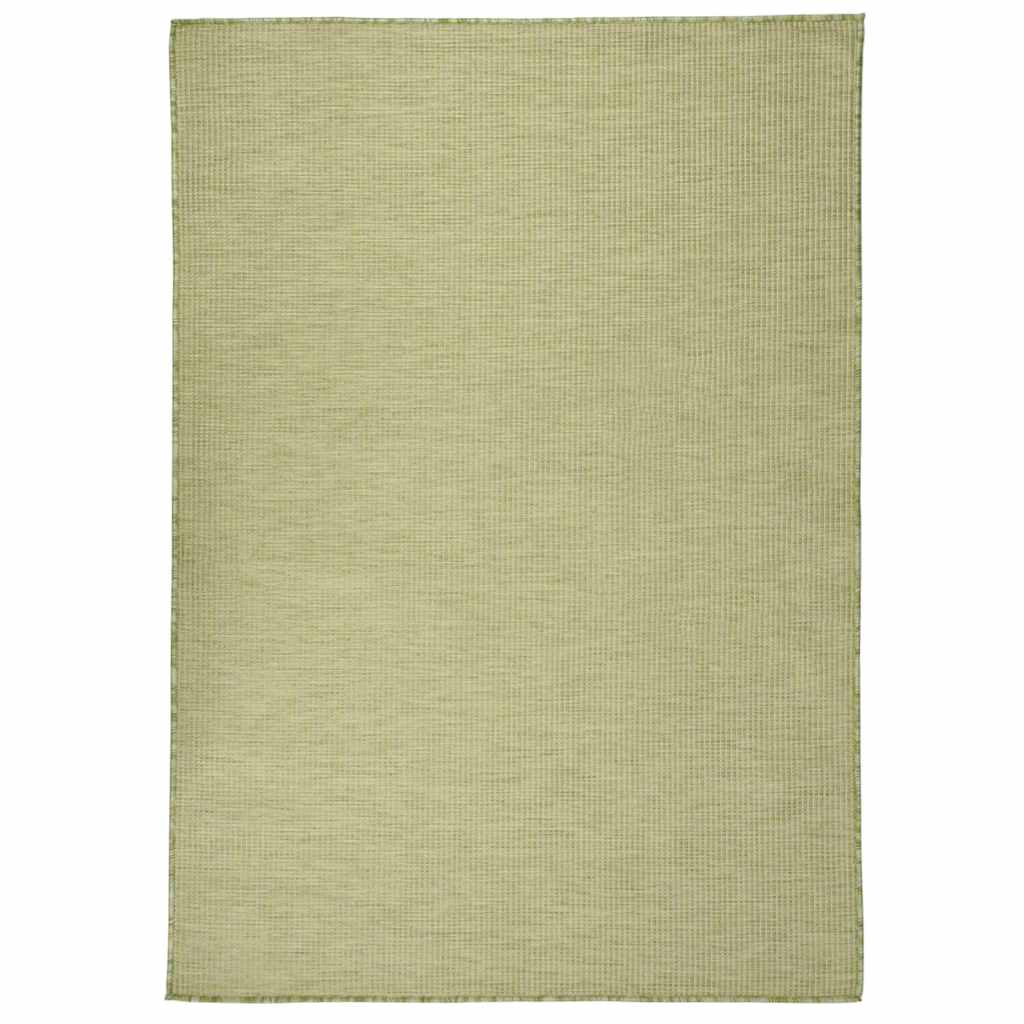 vidaXL Ulkomatto Flatweave 140x200 cm vihreä
