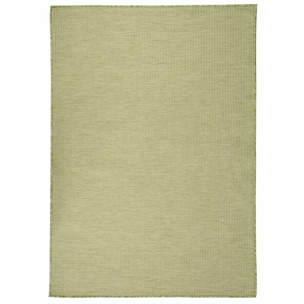vidaXL Vonkajší koberec s plochým tkaním 200x280 cm zelený