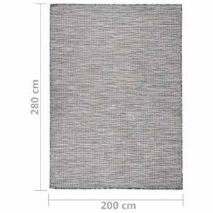 Venkovní hladce tkaný koberec 200x280 cm hnědý a modrý - obrázek 6