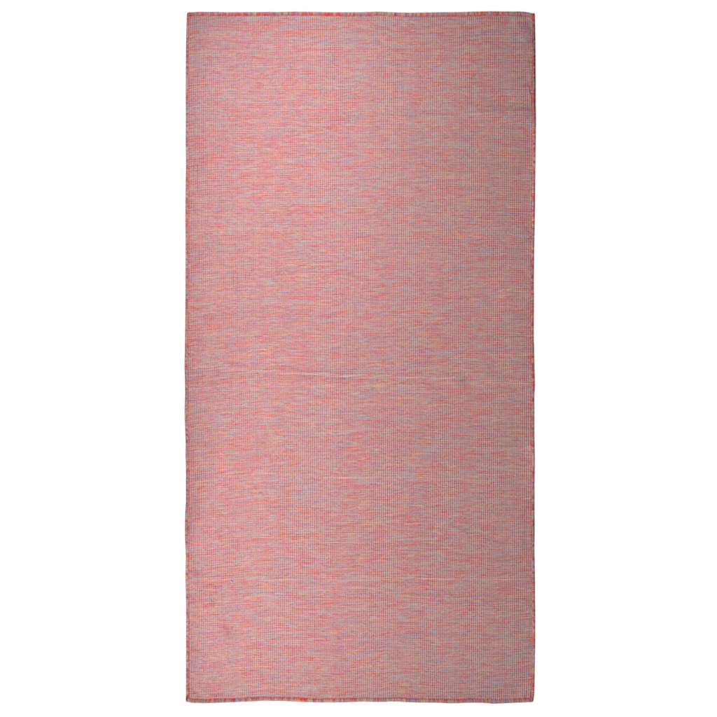 vidaXL Ulkomatto Flatweave 100x200 cm punainen