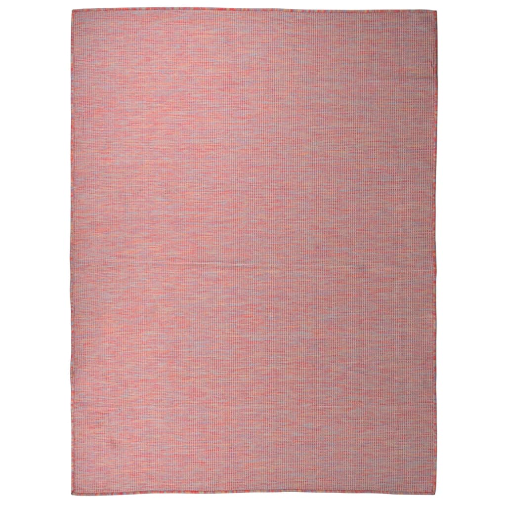 vidaXL Covor de exterior, roșu, 120×170 cm, țesătură plată 120x170 imagine noua