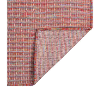 vidaXL Tapis &agrave; tissage plat d'ext&eacute;rieur 120x170 cm Rouge