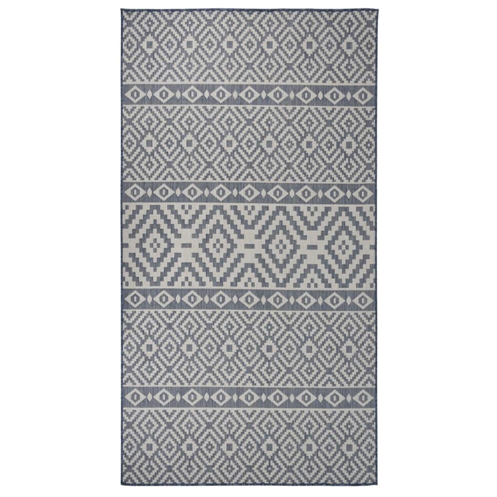Petrashop  Venkovní hladce tkaný koberec 80 x 150 cm modré pruhy