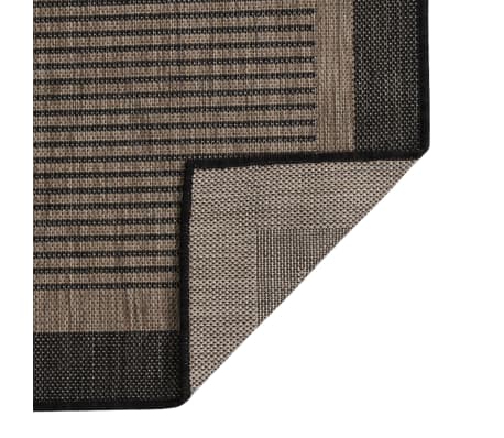 vidaXL Venkovní hladce tkaný koberec 80x150 cm tmavě hnědá