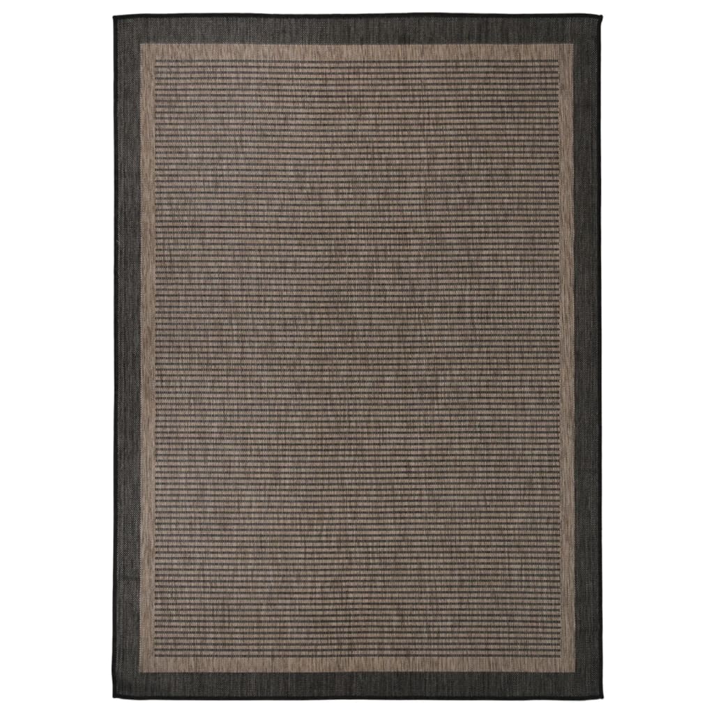 Outdoor-Teppich Flachgewebe 120x170 cm Dunkelbraun | Stepinfit