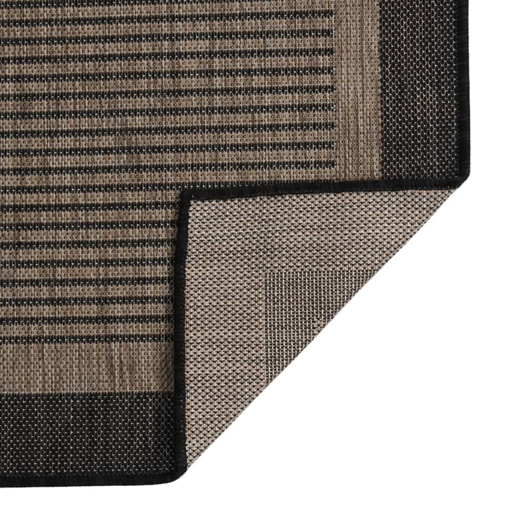 vidaXL Vanjski tepih ravnog tkanja 140 x 200 cm tamnosmeđi