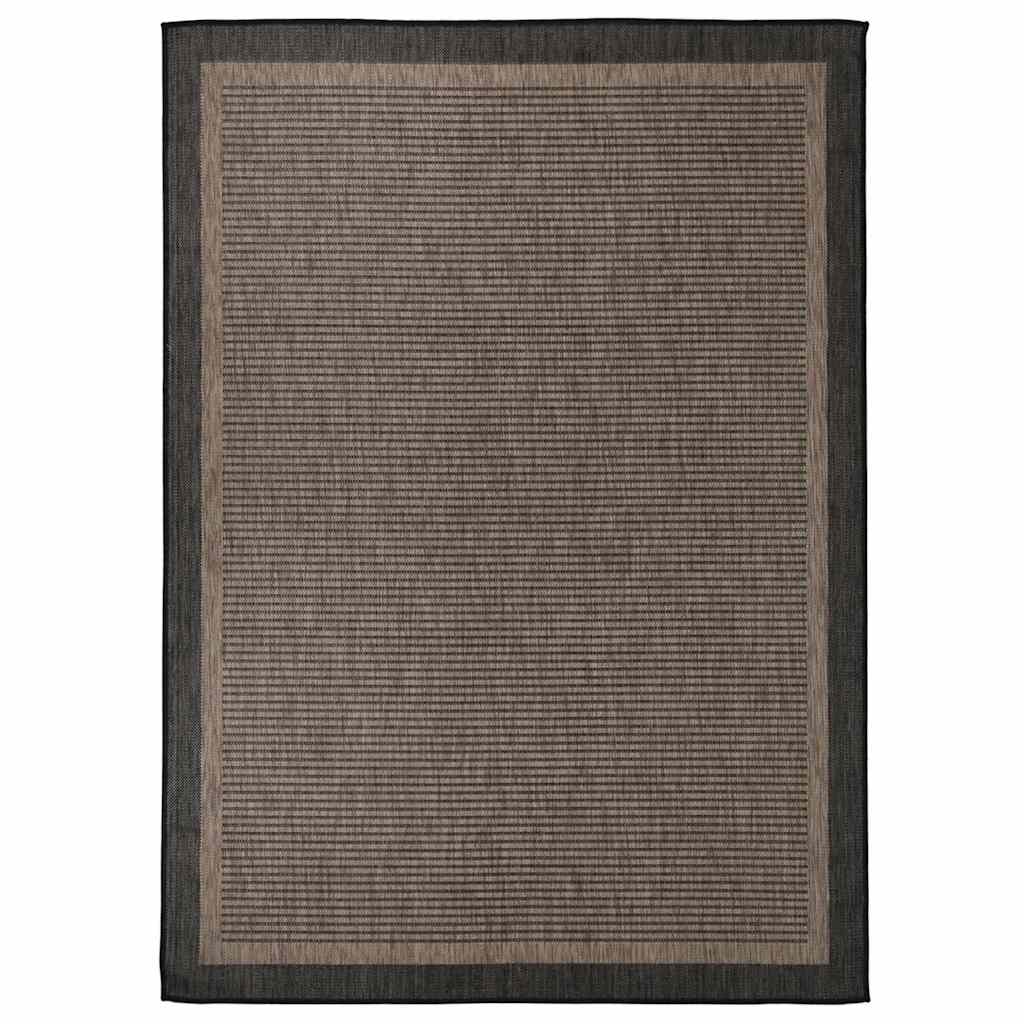 vidaXL Ulkomatto Flatweave 200x280 cm tummanruskea