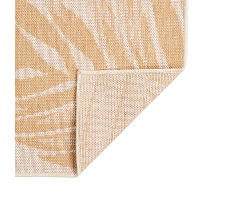 vidaXL Tapis &agrave; tissage plat d'ext&eacute;rieur 80x150 cm Motif de feuille