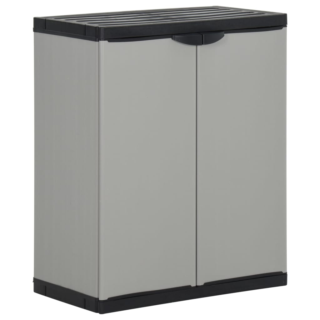 #2 - vidaXL affaldsbeholder til haven 68x40x85 cm PP grå og sort