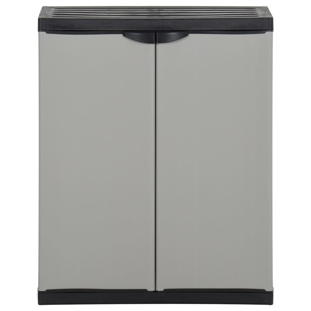 Garden Waste Cabinet Grey And Black 68x40x85 Cm PP VidaXL 12 width=274