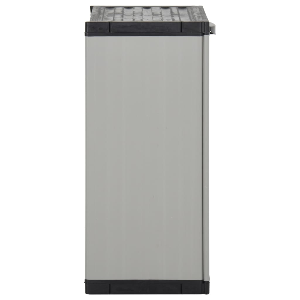 Garden Waste Cabinet Grey And Black 68x40x85 Cm PP VidaXL 13 width=274