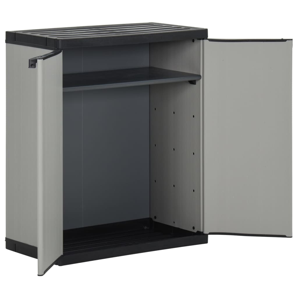 Garden Waste Cabinet Grey And Black 68x40x85 Cm PP VidaXL 16 width=274