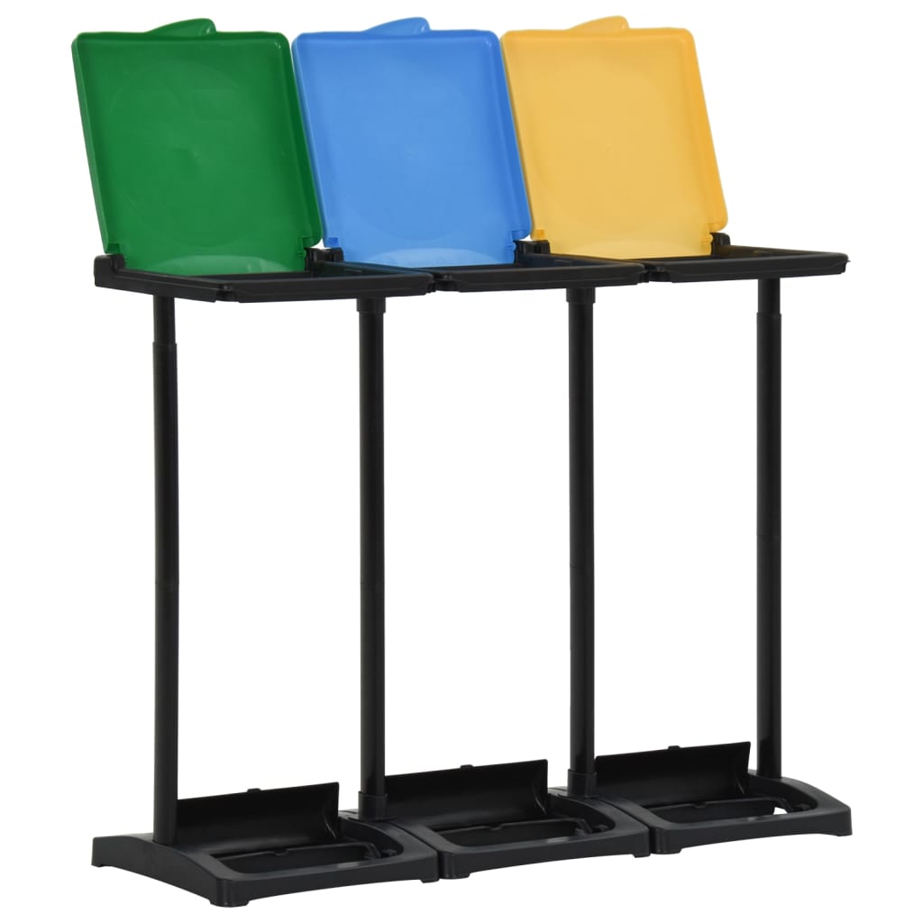 Stojany na odpadkové pytle s víkem 240–330 l vícebarevné PP