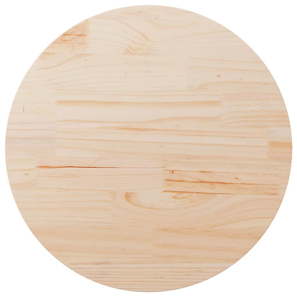 vidaXL Blat sto�u, O90x2,5 cm, lite drewno sosnowe