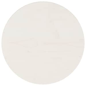 vidaXL lauaplaat, valge &Oslash;30x2,5 cm, m&auml;nnipuit