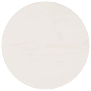Stolní deska bílá Ø 30 x 2,5 cm masivní borové dřevo - obrázek 1