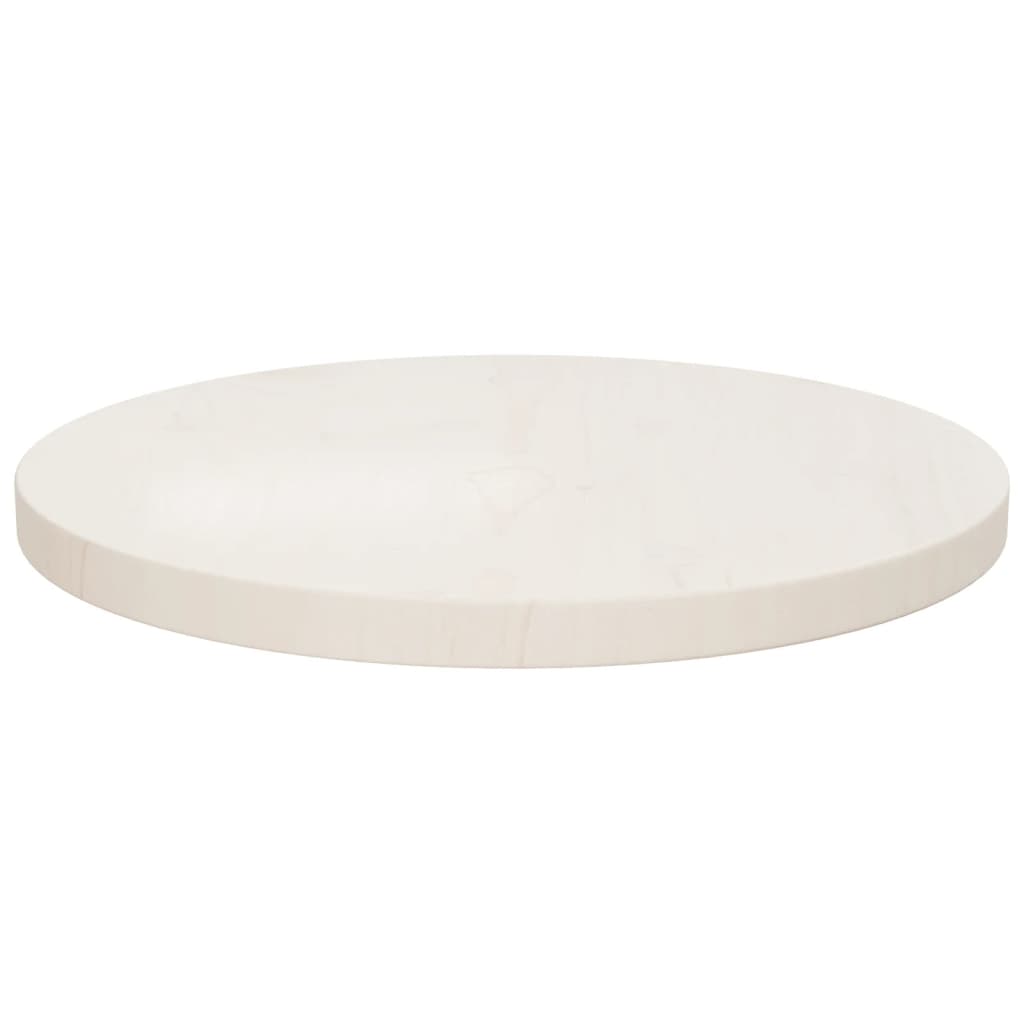 

vidaXL Tafelblad Ø40x2,5 cm massief grenenhout wit