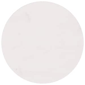 Stolní deska bílá Ø 50 x 2,5 cm masivní borové dřevo - obrázek 1
