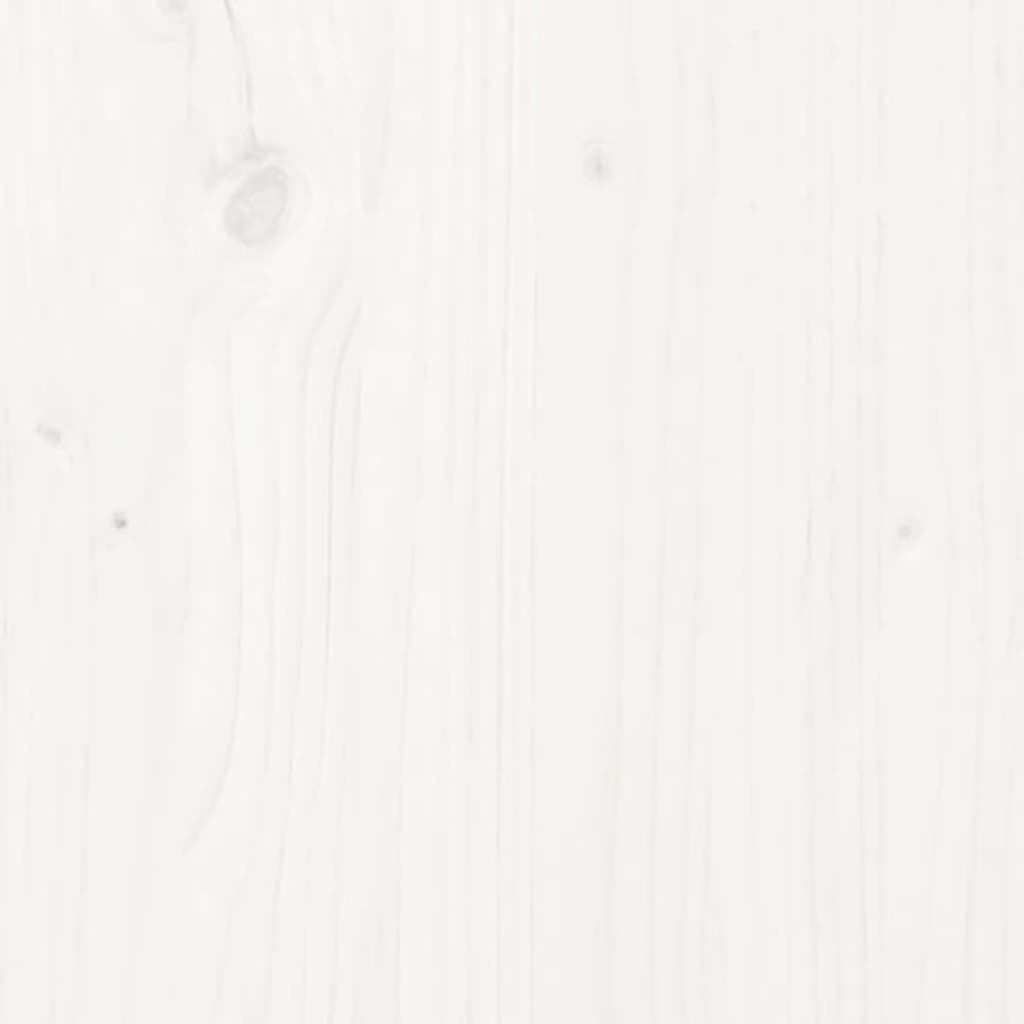 Stolní deska bílá Ø 50 x 2,5 cm masivní borové dřevo