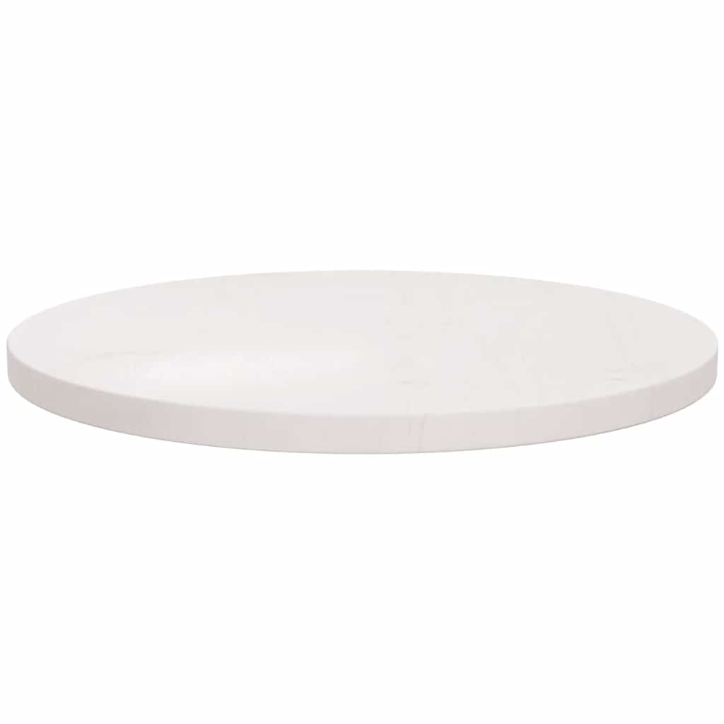 vidaXL Pöytälevy valkoinen Ø60x2,5 cm täysi mänty