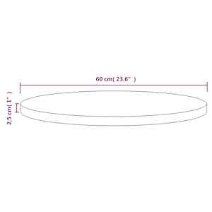 Stolní deska bílá Ø 60 x 2,5 cm masivní borové dřevo - obrázek 7