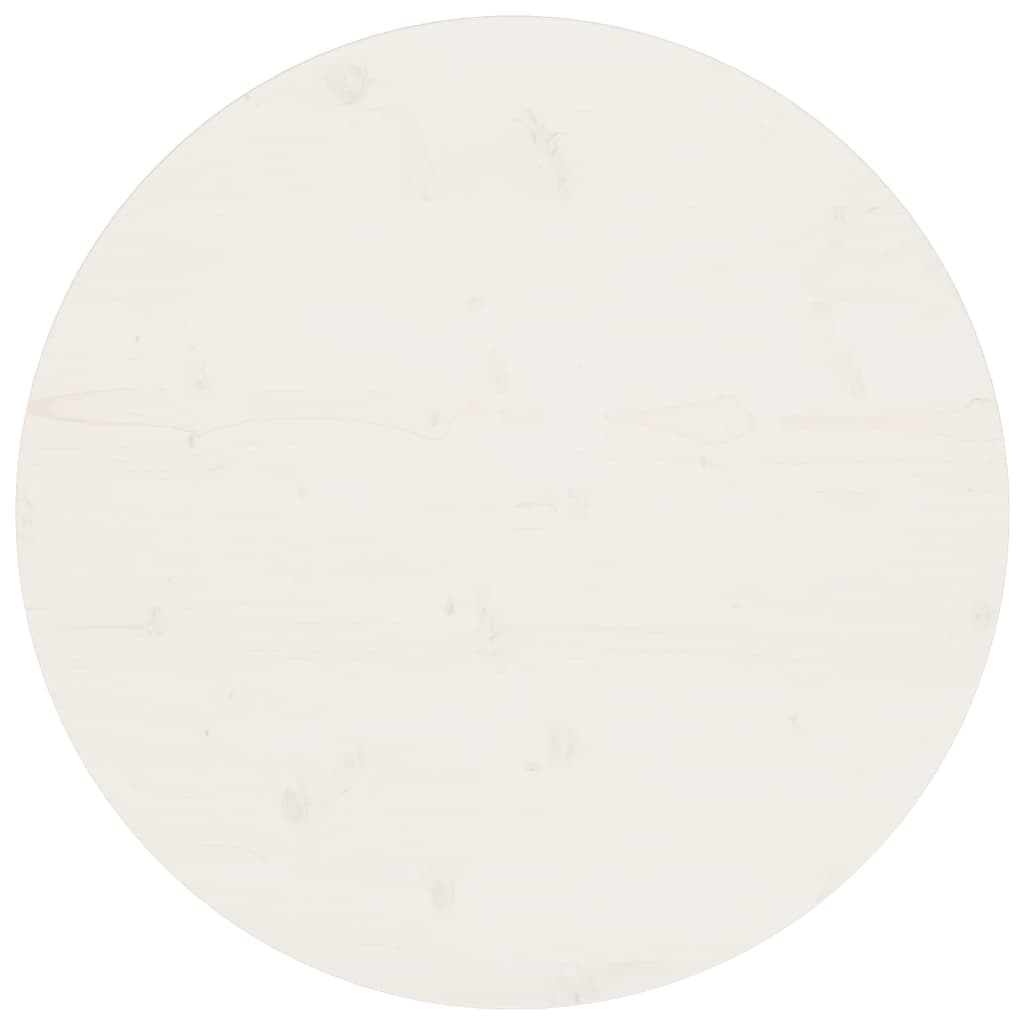 Petrashop  Stolní deska bílá Ø 70 x 2,5 cm masivní borové dřevo
