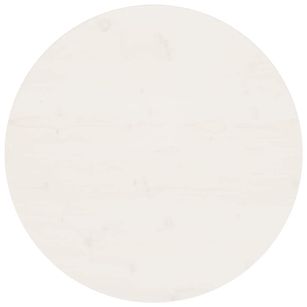 vidaXL Blat de masă, alb, Ø70x2,5 cm, lemn masiv de pin
