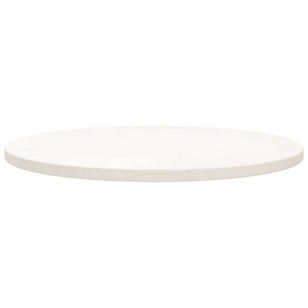 vidaXL Tafelblad Ø70x2,5 cm massief grenenhout wit