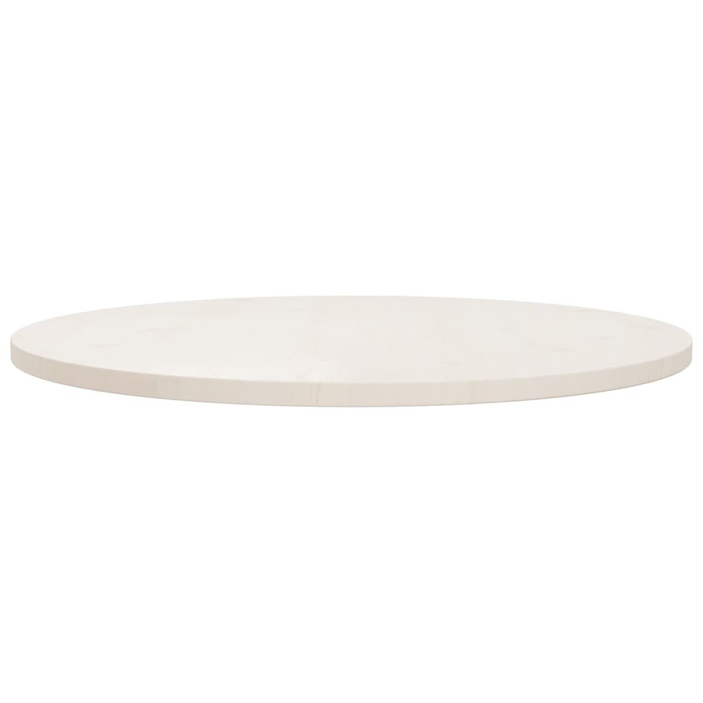 

vidaXL Tafelblad Ø80x2,5 cm massief grenenhout wit