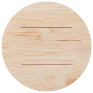 Stolní deska bílá Ø 80 x 2,5 cm masivní borové dřevo - obrázek 4