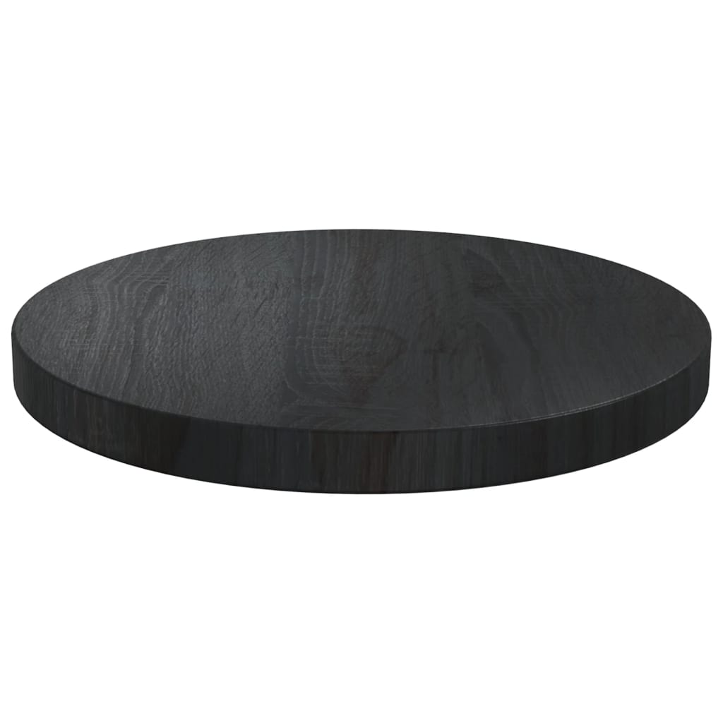 vidaXL Blat de masă, negru, Ø30x2,5 cm, lemn masiv de pin