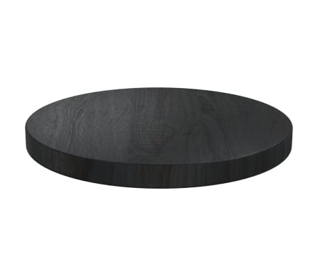 vidaXL Dessus de table Noir Ø30x2,5 cm Bois de pin massif