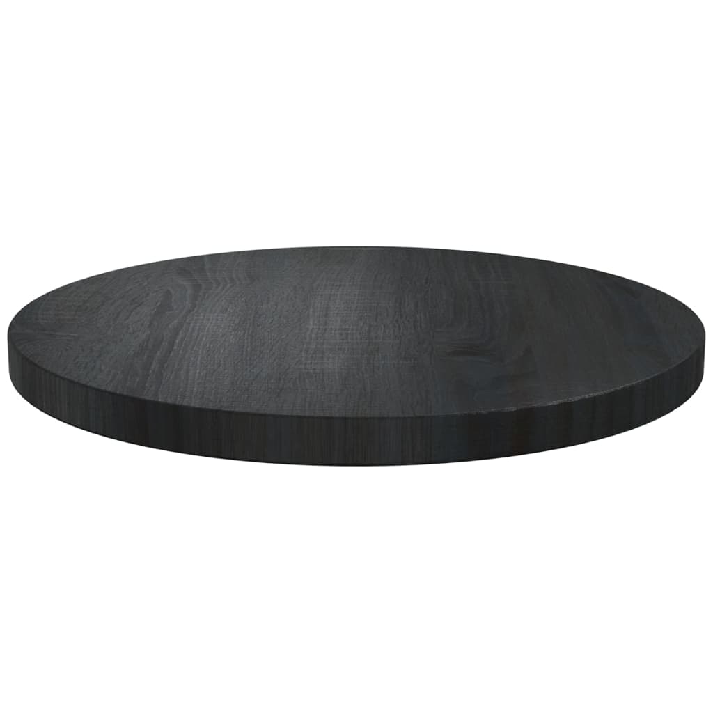 vidaXL Table Top Black Ø40x2.5 cm Solid Wood Pine