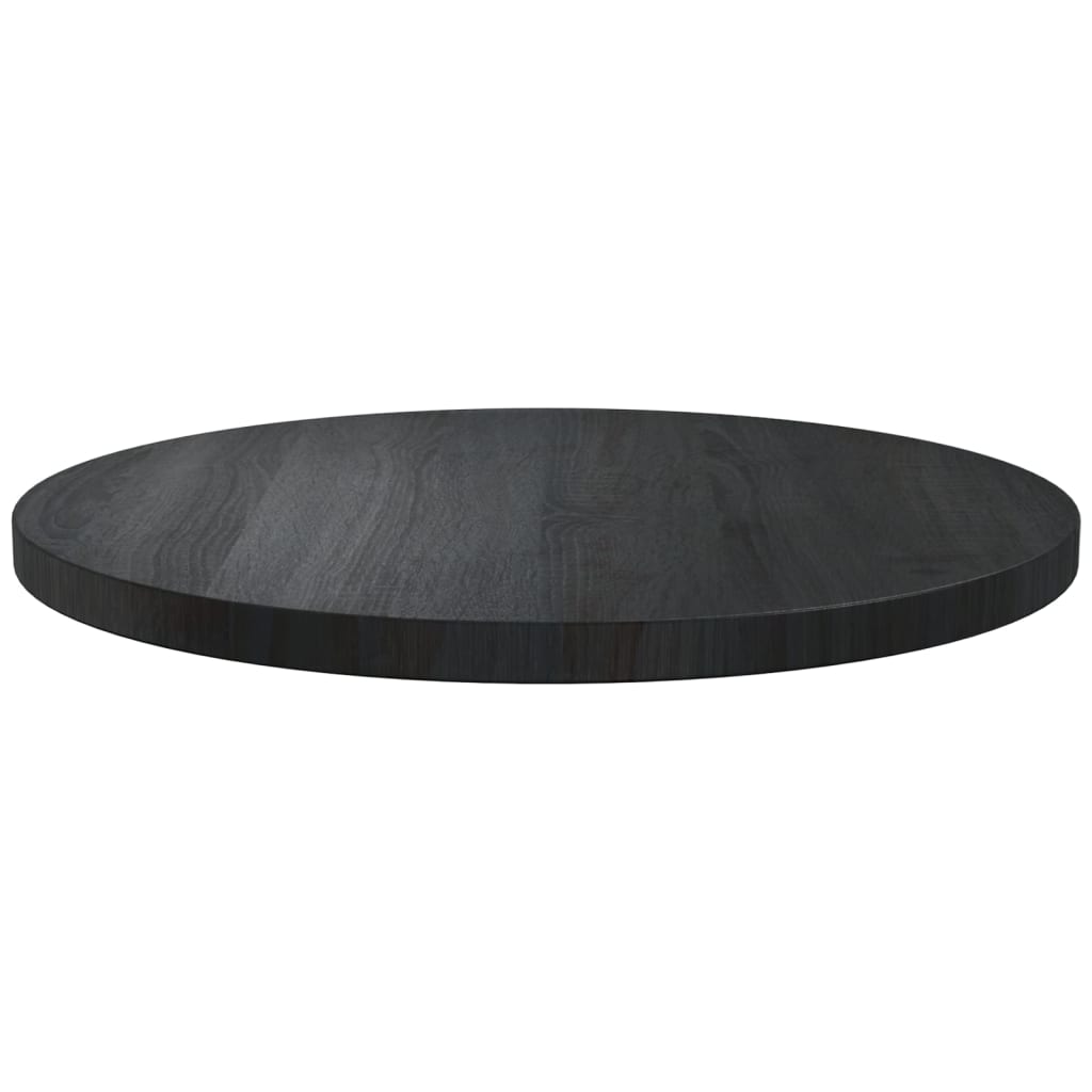 vidaXL Blat de masă, negru, Ø50x2,5 cm, lemn masiv de pin