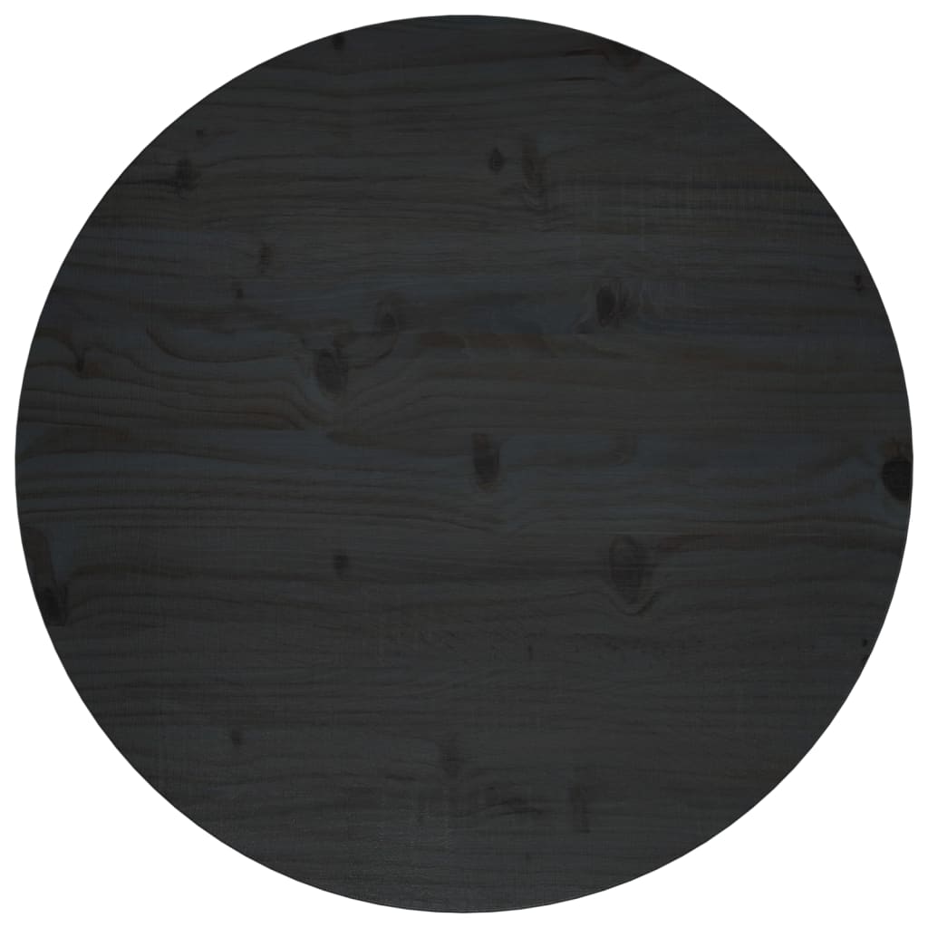 Petrashop  Stolní deska černá Ø 60 x 2,5 cm masivní borové dřevo