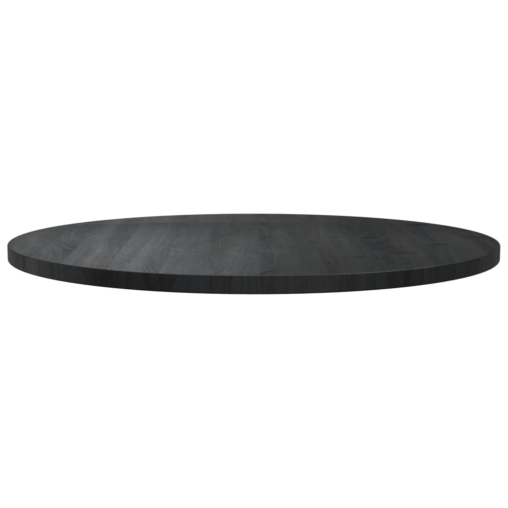 vidaXL Tampo de mesa pinho maciço Ø80x2,5 cm preto