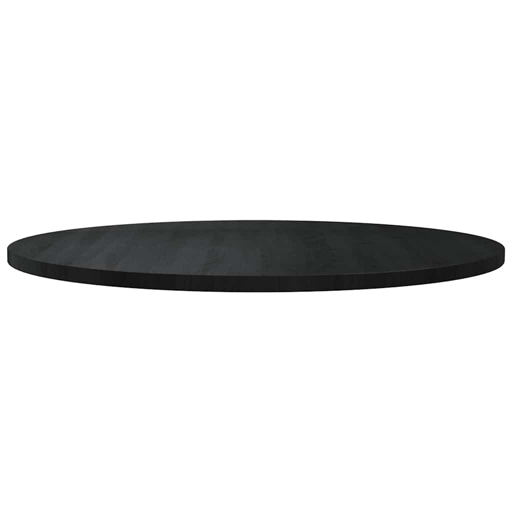 vidaXL Tafelblad Ø90x2,5 cm massief grenenhout zwart