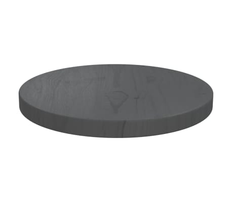 vidaXL Tampo de mesa pinho maciço Ø30x2,5 cm cinzento