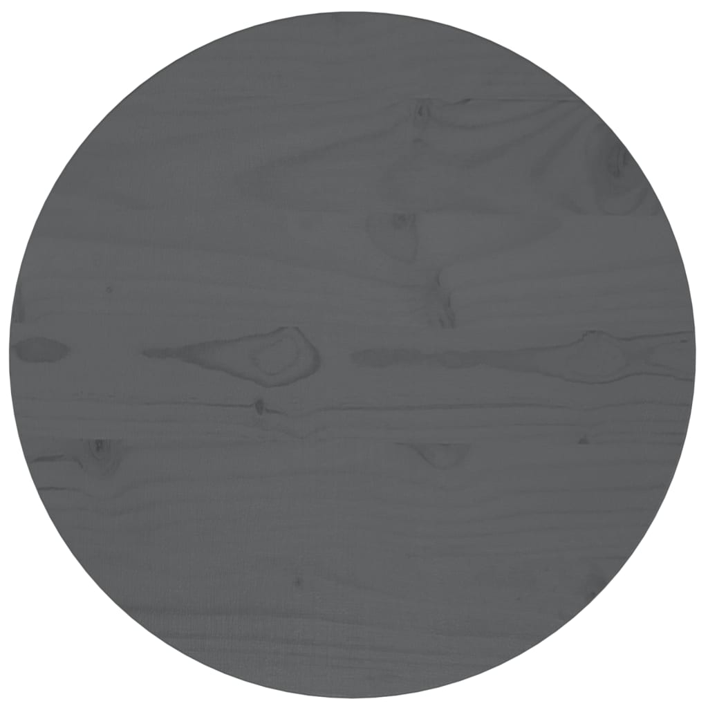 Petrashop  Stolní deska šedá Ø 40 x 2,5 cm masivní borové dřevo