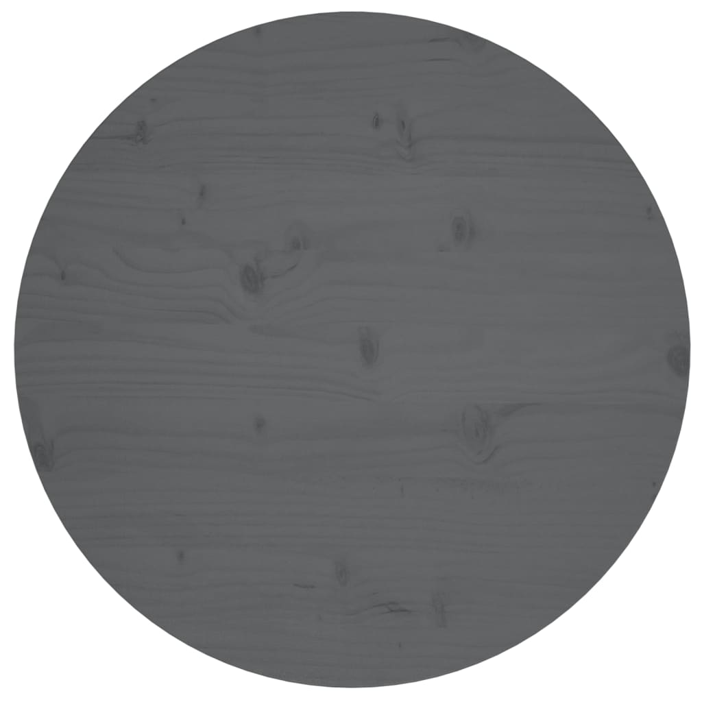 Petrashop  Stolní deska šedá Ø 60 x 2,5 cm masivní borové dřevo