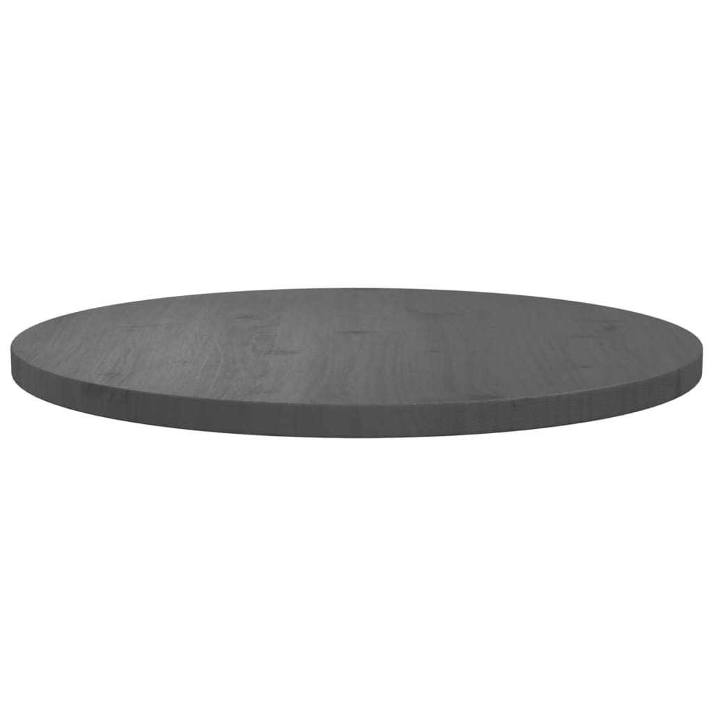 

vidaXL Tafelblad Ø60x2,5 cm massief grenenhout grijs