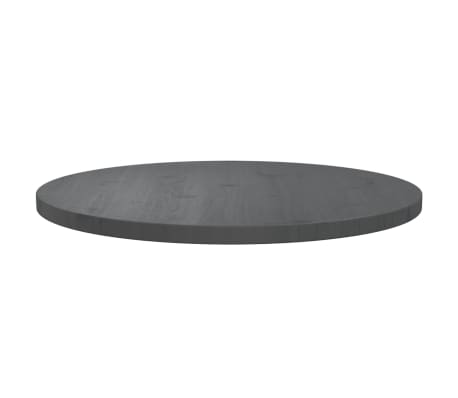 vidaXL Table Top Grey Ø60x2.5 cm Solid Wood Pine