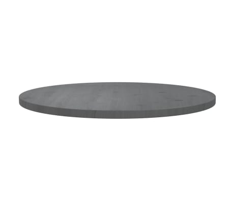 vidaXL Table Top Grey Ø70x2.5 cm Solid Wood Pine