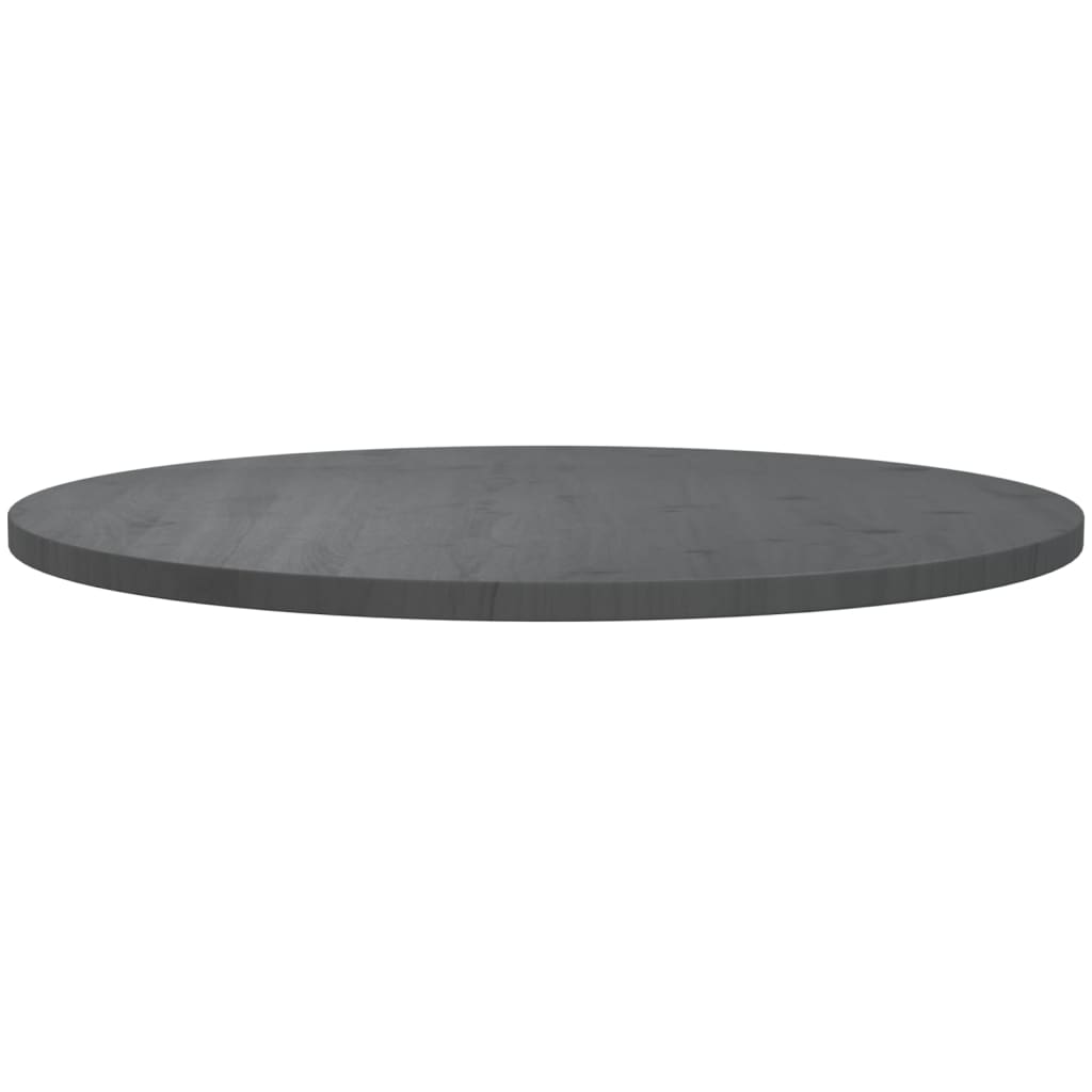 

vidaXL Tafelblad Ø80x2,5 cm massief grenenhout grijs